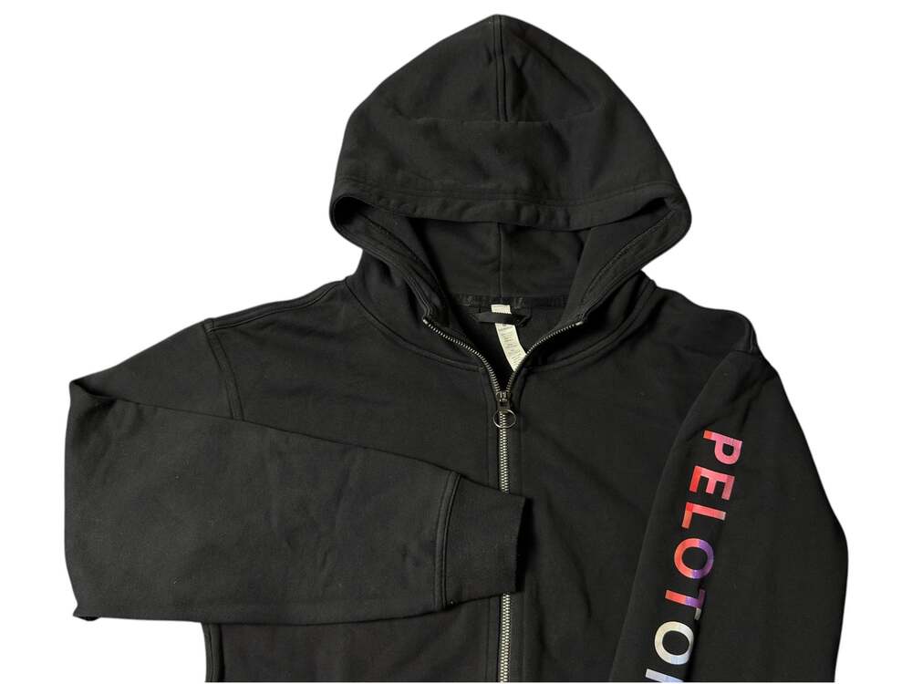 lululemon Women’s Black Full Zip Hoodie Size 6 Colorful Sleeve